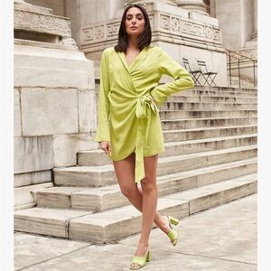 The Drop x Paige Desorbo Lime Wrap Dress